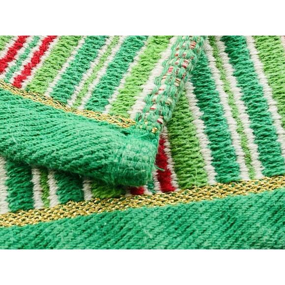 Christmas Towel Set Poinsettia Holly Embroidered Green Bath Body Hand Washcloth - Picture 11 of 13